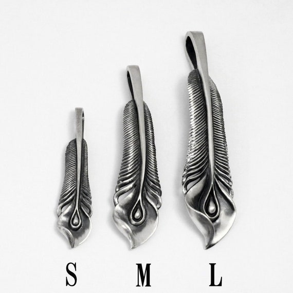 Phoenix Feather Pendant S, M, L - Etsy