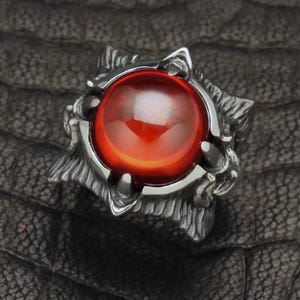 Ramia red gem ring, Marilyn Manson wears / SFD-R-098