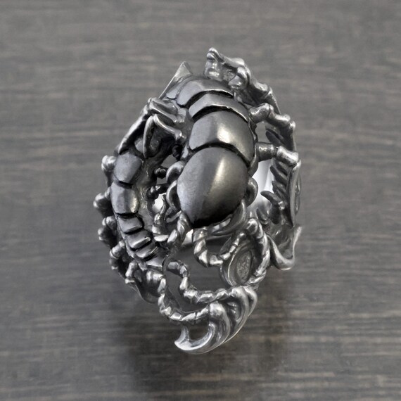 Crazy Huge Native American Scorpion Amber Sterling Silver Hand Tooled Bracelet Crazy Huge Native American Scorpion Amber Sterling Silver Hand Tooled Bracelet