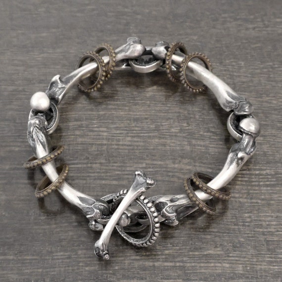Vintage Silver 925 bone Bracelet ブレスレット TRIBE BONE Bracelet - Etsy