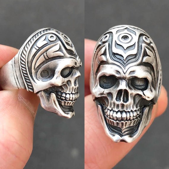 Haida Skull Ring - Etsy