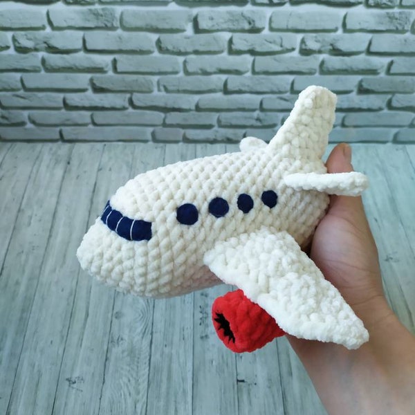 Airplane nursery, gift for grandson, custom plushie baby boy birthday gift, Valentines Day gift for 2 year old boy
