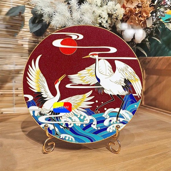 Cloisonne DIY Kit"Red-crowned Crane", Applicable to Adults and Beginners,Home Decoration