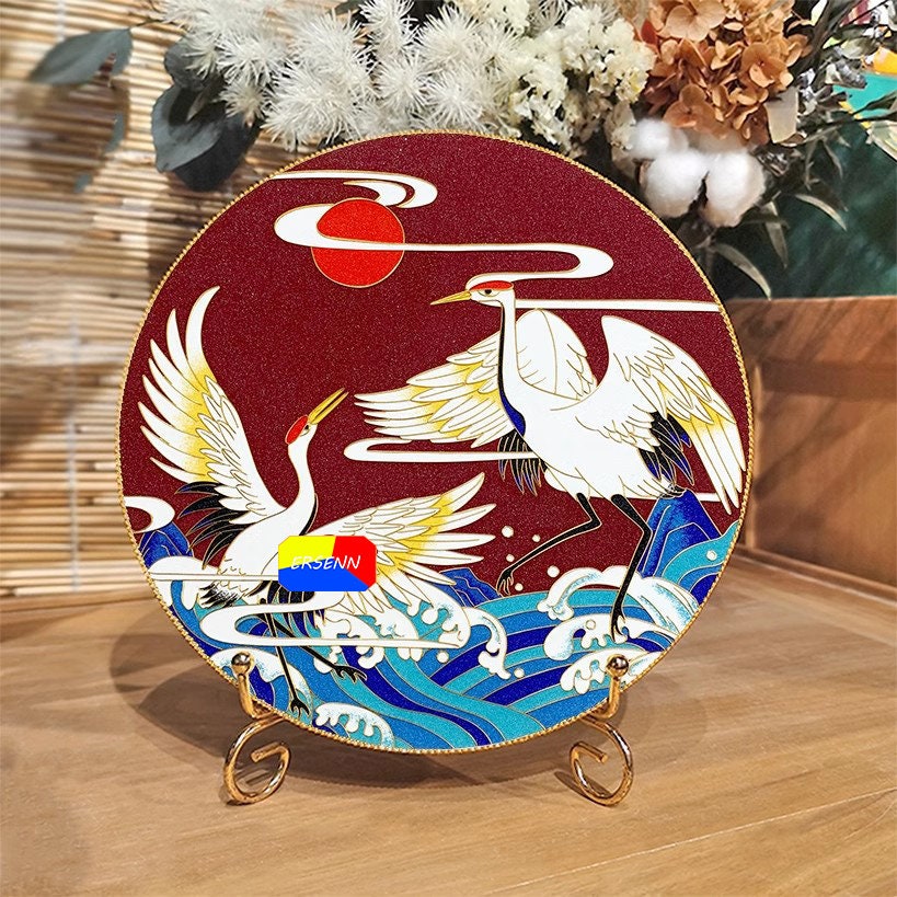 Cloisonne DIY Kitred-crowned Crane, Applicable to Adults and Beginners,home  Decoration 