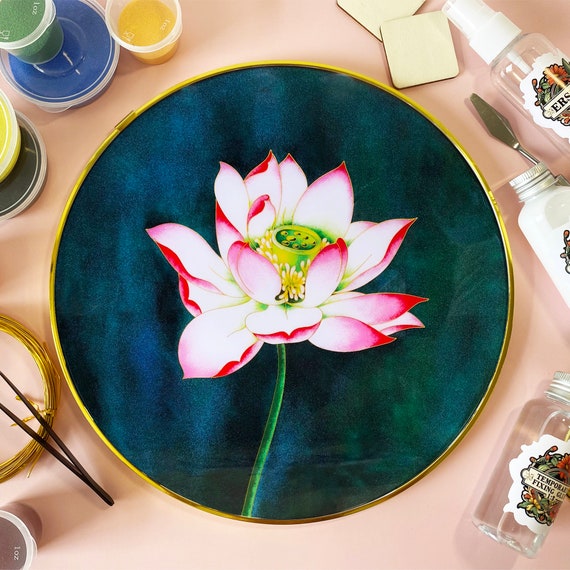 Cloisonne DIY Kit , Lotus Diy Kit,suitable for Beginners,including All  Tools 