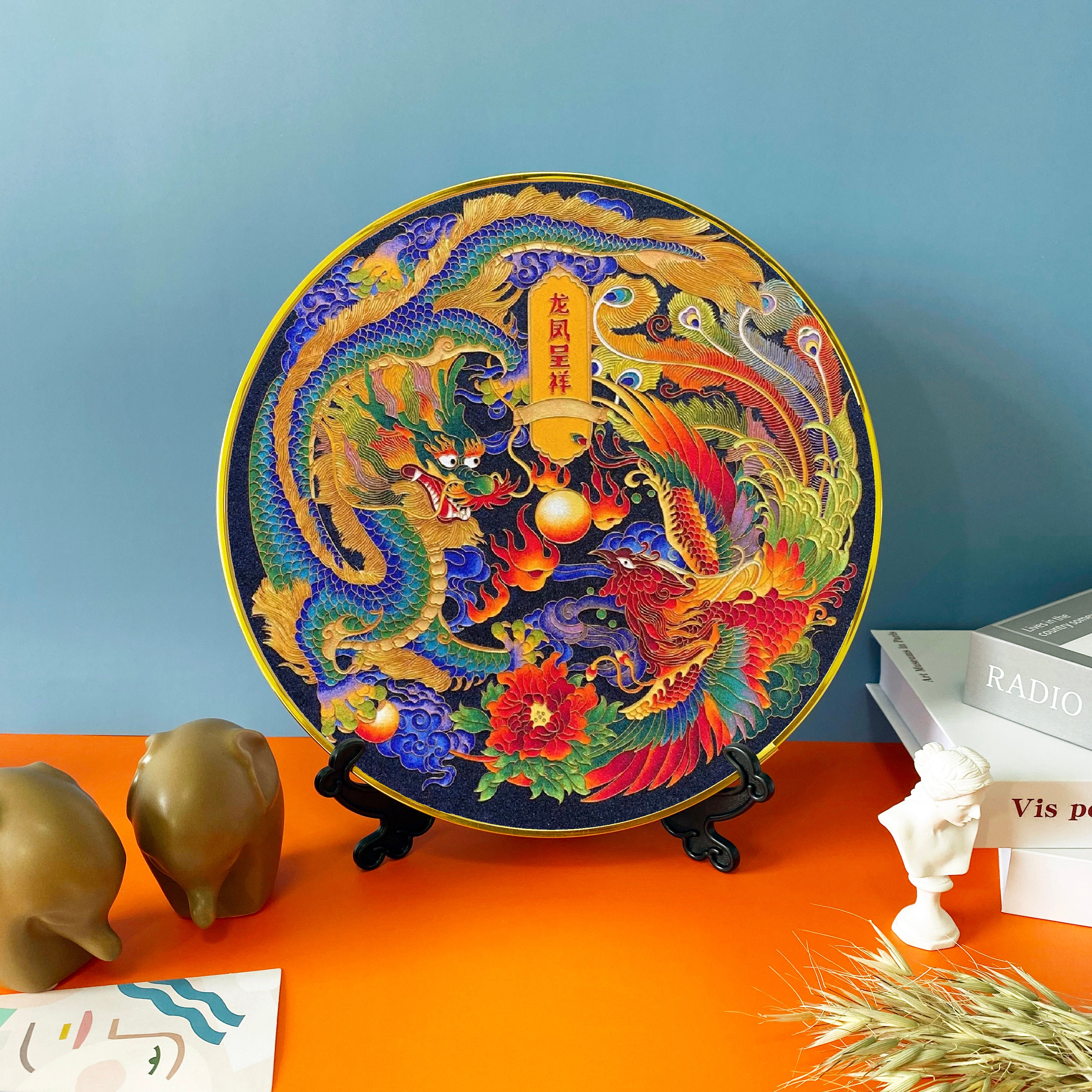Cloisonne DIY Kit,dragon and Phoenix,high difficult DIY Kit,home  Decoration,including All Tools 