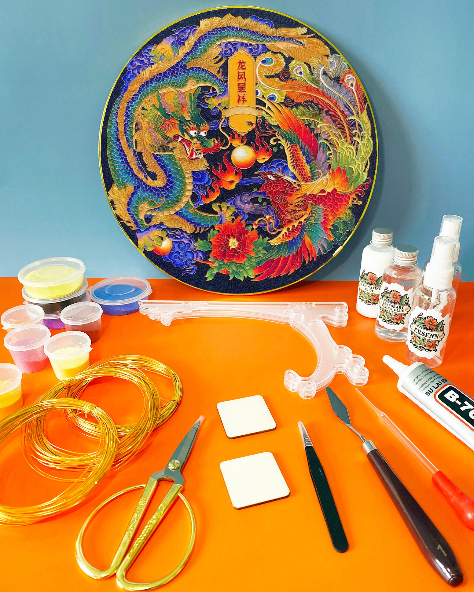 Cloisonne DIY Kit Suitable for Beginners,good Luck Goldfish Kit,including  All Tools 