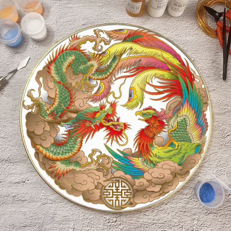 Cloisonne DIY Kit Suitable for Beginnersdragon and Phoenix Etsy