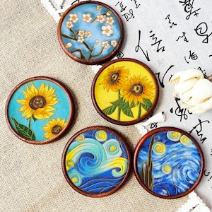 Van Gogh Starry Night Cloisonne Coaster DIY Kit, Enamel Art Crafts Kits For Adults