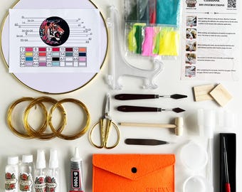 TANGFEIY Kit per pittura a olio su tela, motivo gotico ragazza dei fiori su tela, per
