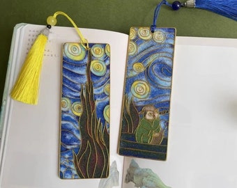 Cloisonne DIY Kit, DIY Bookmarks, Van Gogh Bookmark,Gift For Her,Includes All Tools