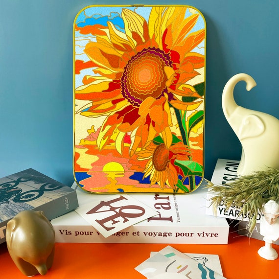 Cloisonne DIY Kit,applicable to Adults and Beginners,sunflower Cloisonne  Diy Kit,diy Home Decoration 