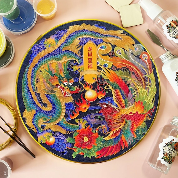 Peacocks- DIY Cloisonne Enamel Painting Art Kits