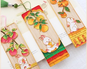 Cloisonne DIY Kit, DIY Bookmarks, “Forbidden City bunny”Series DIY kit,Includes All Tools