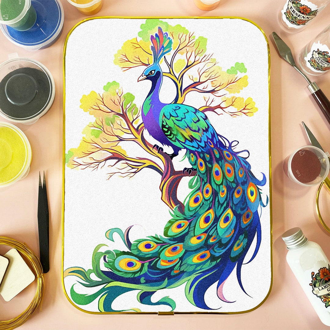 Cloisonne DIY Kit,applicable to Adults and Beginners,cloisonne Peacock Diy  Kit,diy Home Decoration 