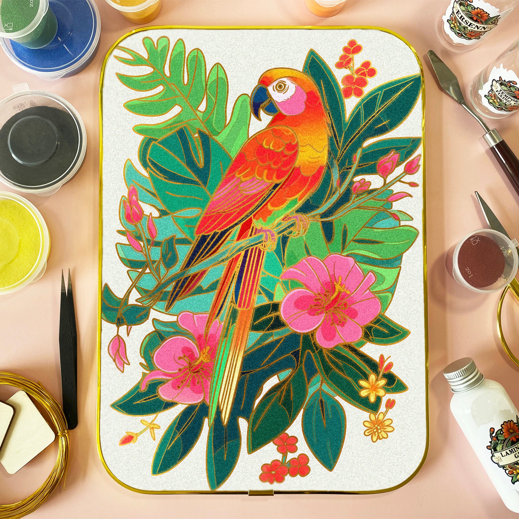 Peacocks- DIY Cloisonne Enamel Painting Art Kits