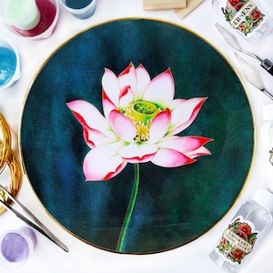 Cloisonne Lotus Blossom Art Kit for Beginners – Modern DIY Craft for Adults