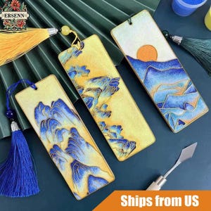 3PCS Cloisonne DIY Kit, DIY Bookmarks Unique Bookmark,Includes All Tools