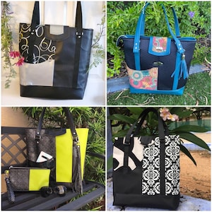 Puede incluir: Cuatro bolsas de mano diferentes con varios patrones y colores. Las bolsas est&aacute;n hechas de tela y tienen un cierre de cremallera. Las bolsas son de diferentes tama&ntilde;os y formas.
