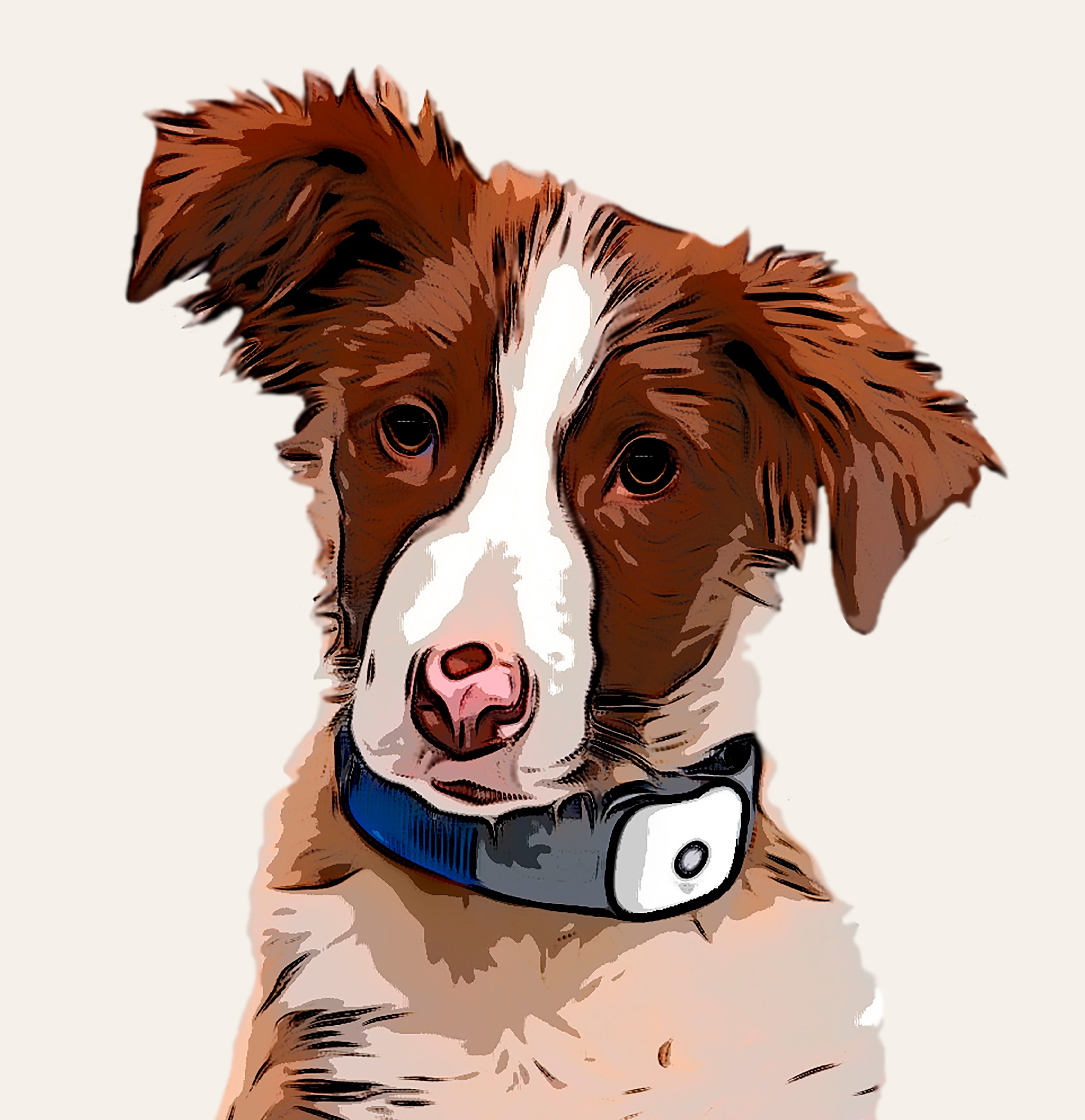 Digital Pet Portrait Cartoon Dog Portrait Poster Pet Canvas Etsy UK