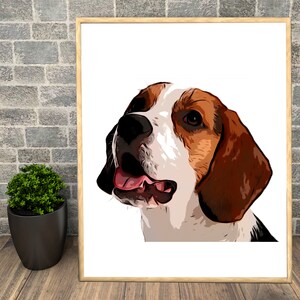 Custom Pet Portrait / Cartoon Pet Portrait / Dog Portrait / Digital Pet Portrait / Pet Drawing / Pet Vector Illustration /