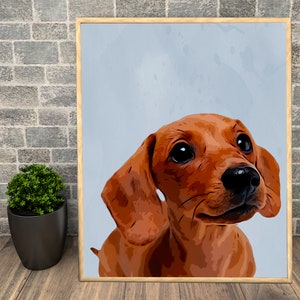 Cartoon  dog portrait custom pet painting digital pet  watercolor painting custom dog painting pet drawing
