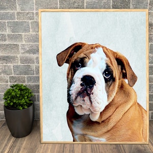 Customized cartoon pet vector portrait dog painting digital pet portrait custom dog memorial  canvas  pet art personalized portrait dog