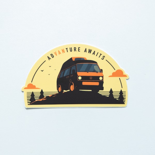 Advanture Awaits - Westfalia T3 Sticker