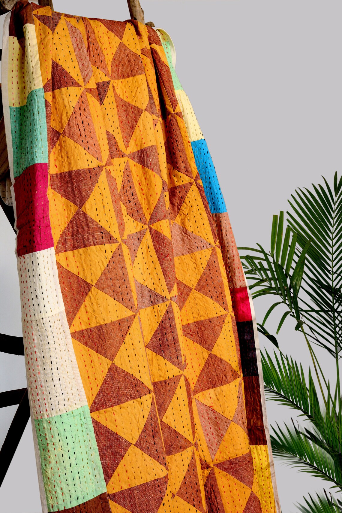 Pure Linen Handmade Kantha Quilt/ King Size Quilt/ Size 90 X Etsy