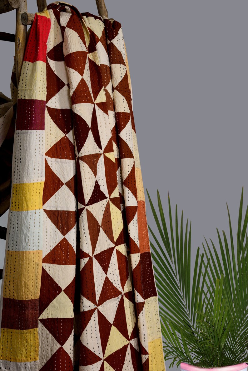 Pure Linen Handmade Kantha Quilt/ King Size Quilt/ Size 90 X Etsy