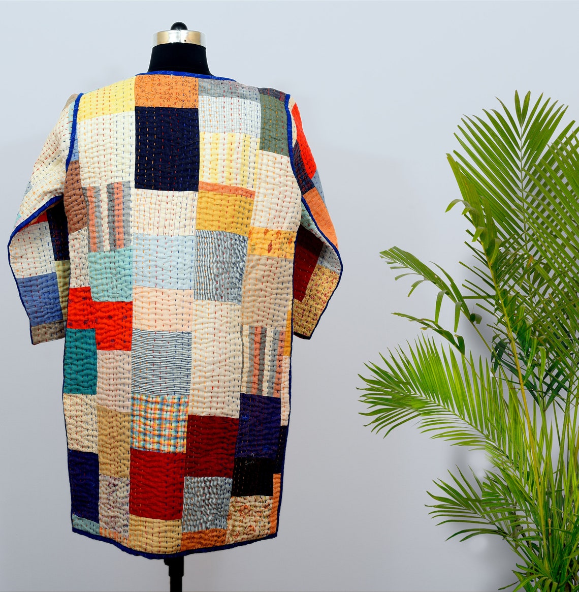 Linen Indian Kantha Quilt Jacket Size M/L/XL/ Patchwork Jacket Etsy
