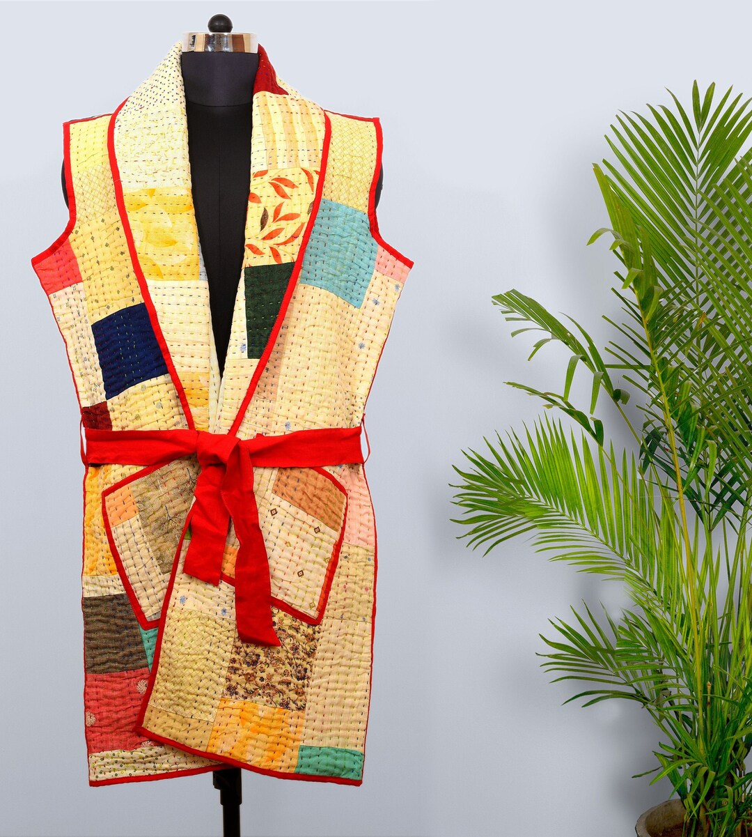 Linen Indian Kantha Quilt Jacket Size M/L/XL/ Patchwork Jacket Etsy UK