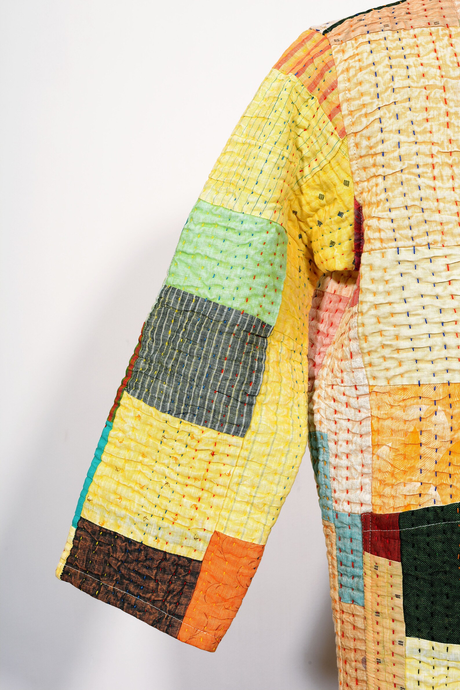 Linen Indian Kantha Quilt Jacket/ Patchwork Jacket /boho Etsy UK