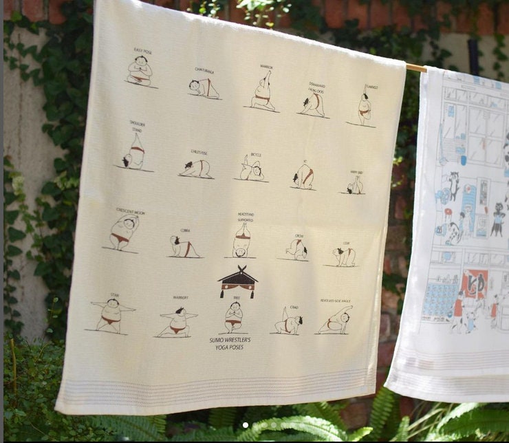 Serviette Japonaise Sumo Yoga Master 58 X 120cm