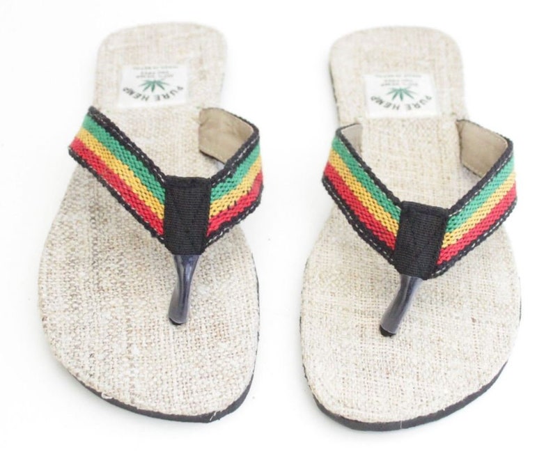 Rasta Summer Flip Flops by HempHemisphere