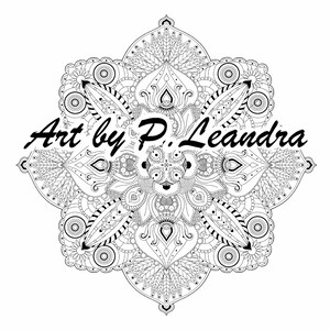 Mandala coloring page with floral and geometric details