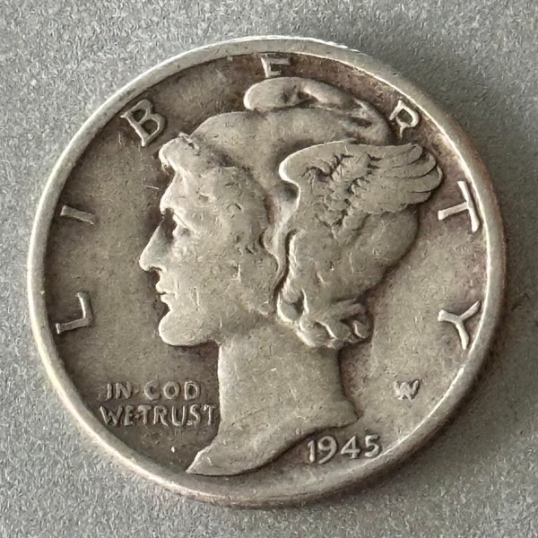 1945 Silver Mercury Dime