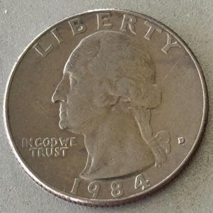 1984 D Washington Quarter