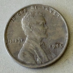 1943  Wartime Steel Lincoln Penny