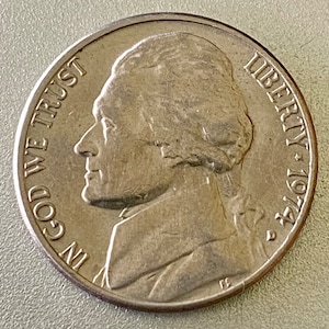1974 D Jefferson Nickel