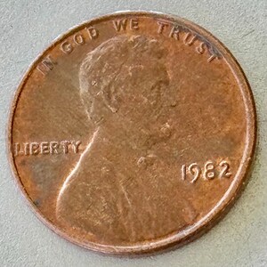 1982 Large Date Copper Alloy Lincoln Penny