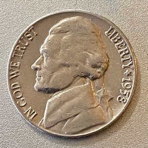 1958 D Jefferson Nickel
