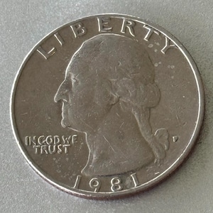 1981 P Washington Quarter