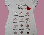 Custom Mothers day tshirt or dress with names /Camisa o vestido personalizado Dia de las madres