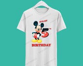 Mickey Mouse Birthday Tshirt / Mickey Mouse Camisa de cumpleaños