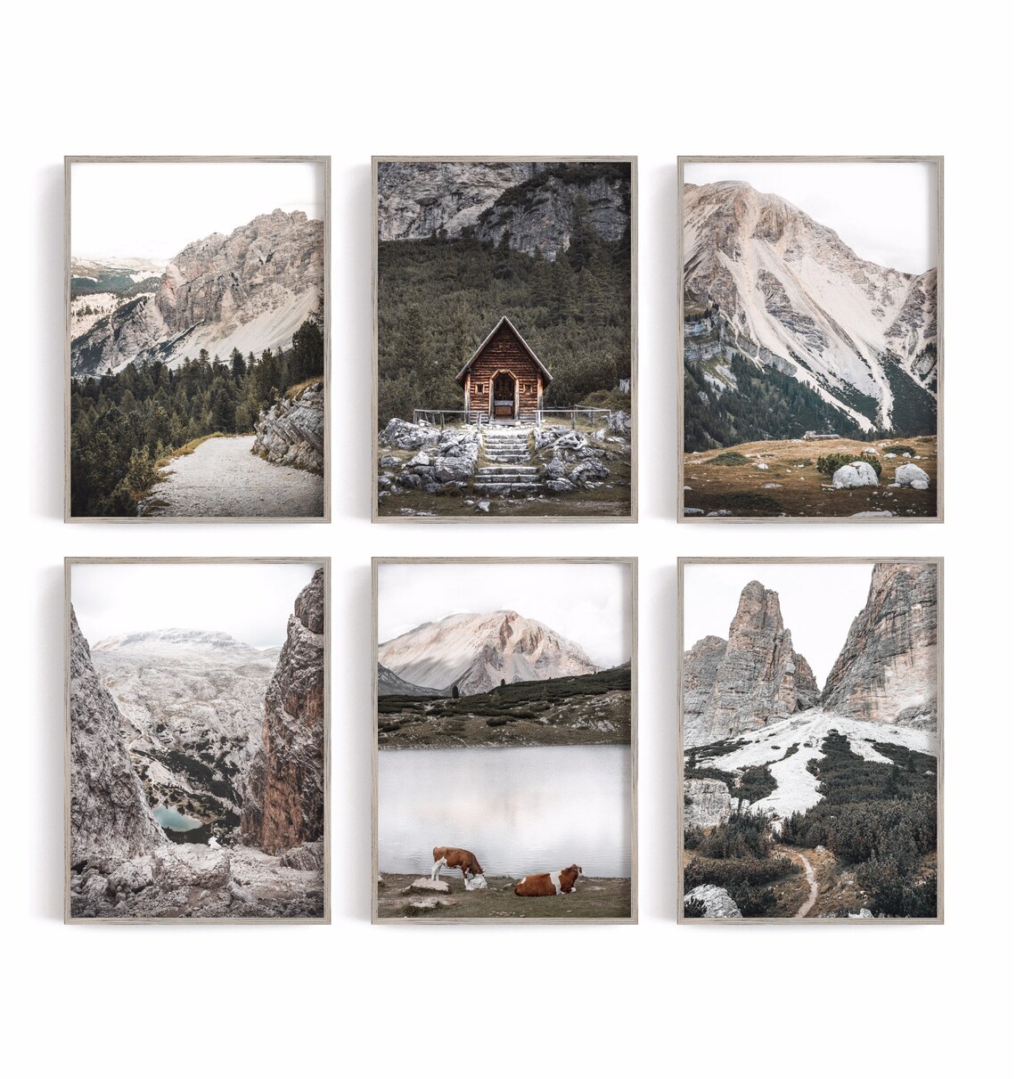 Landscape wall art set of 6 prints Landscape wall decor Etsy