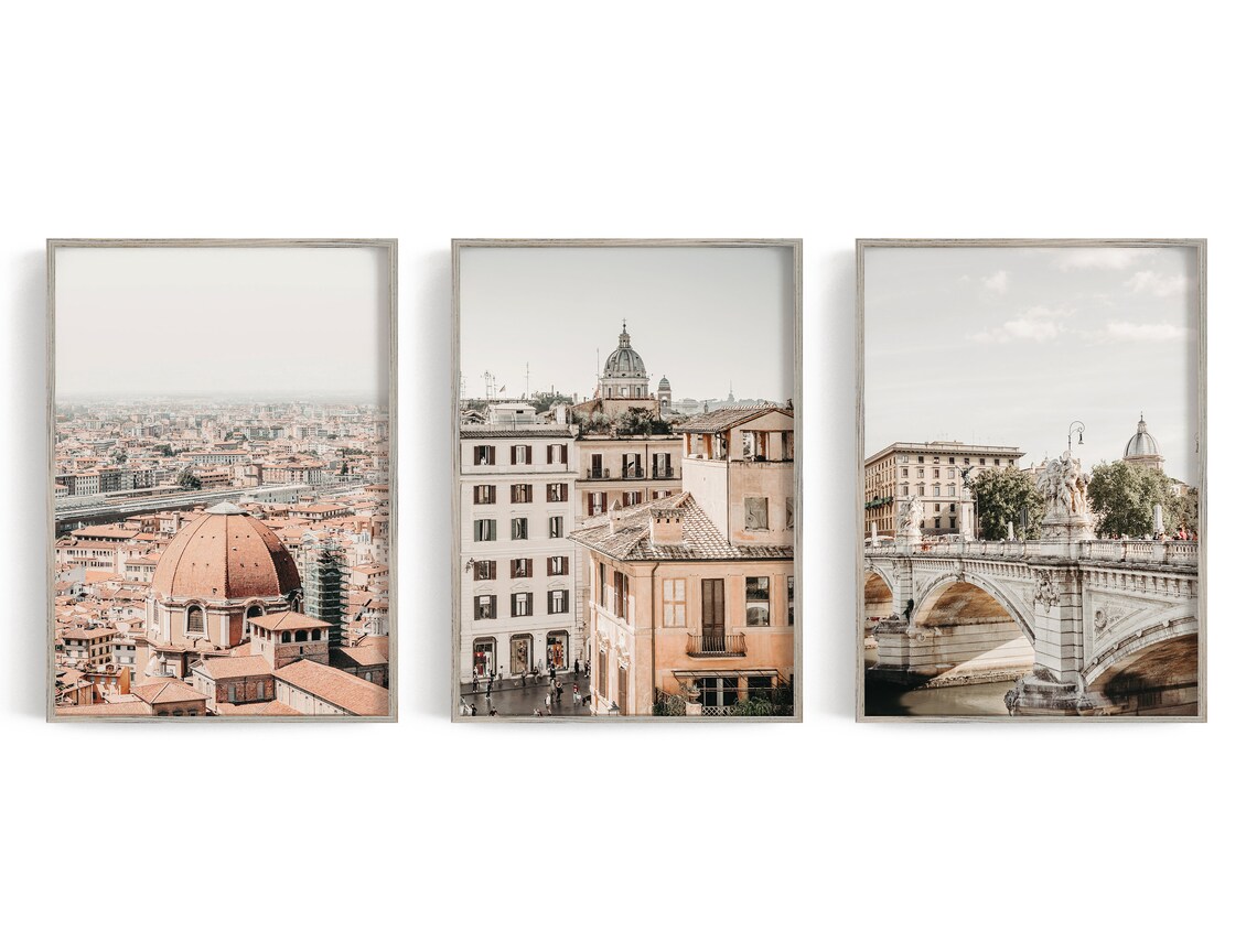 Rome Print Rome Wall Art Europe Wall Art Set of 3 Prints Etsy