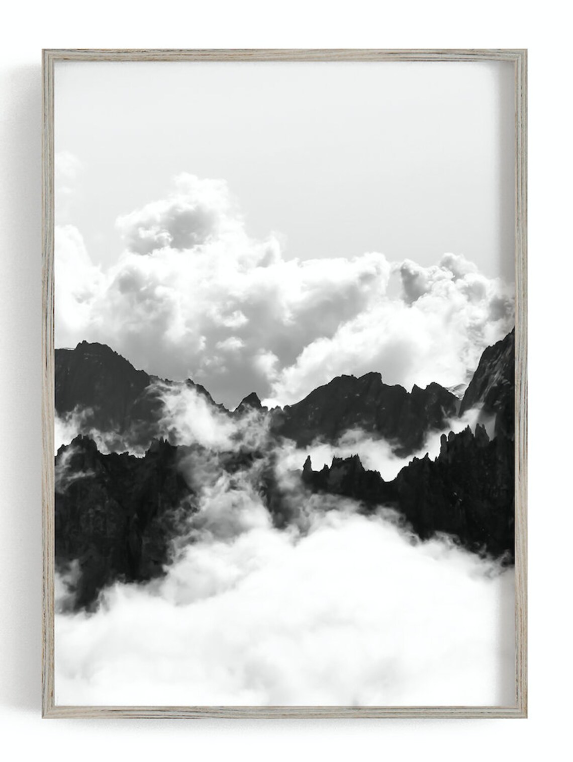 Black and White Print Mountain Wall Art Mountain Print 3 Etsy
