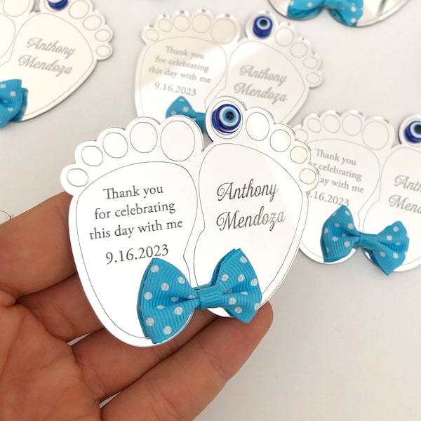 Baby Shower Favors, Welcoming Favors, Birthday Kids Party Favors, Personalized Kids Gift, Custom Favors, Baby Feet Design, Mirror Magnet