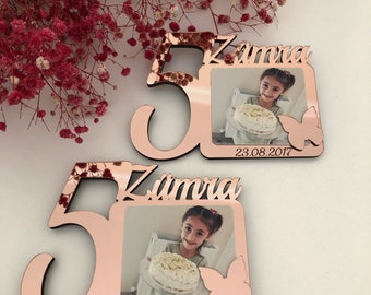 Custom Rose Gold Sweet age Photo Magnets, Sweet 16 Gift ,Personalized Gift, Sweet Birthday Gifts, Sweet age Frames, Birthday Party Gift,